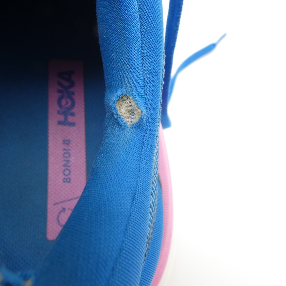 Hoka Bondi 8 Wide Blue Pink Running Shoes Womens 9D 1127954 CSAA Coastal Sky - Picture 9 of 13